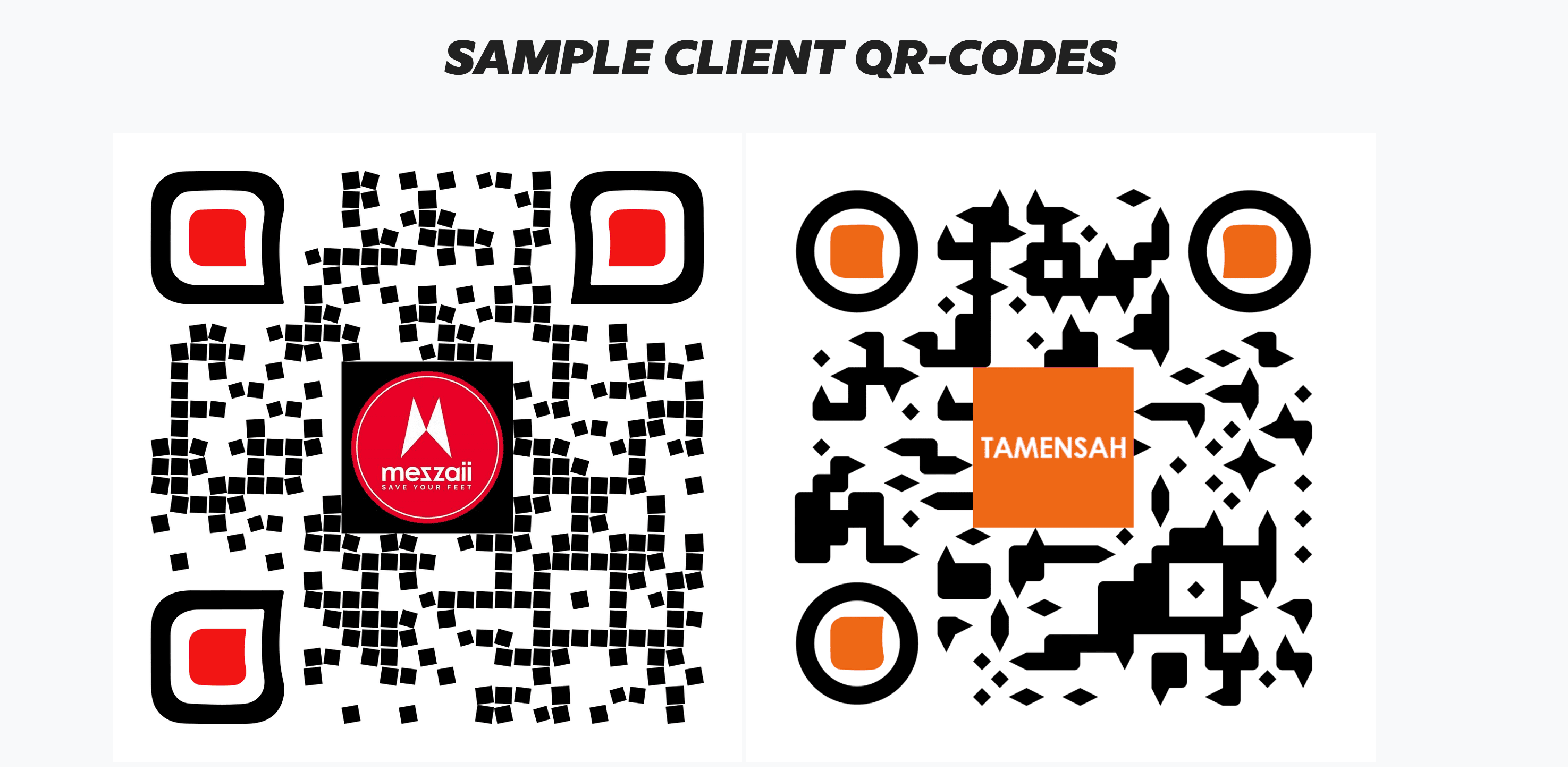 Custom branded QR codes examples